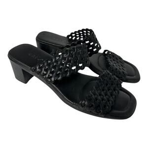 Black genuine leather block